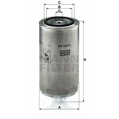Filtro carburante MANN-FILTER WK 950/19