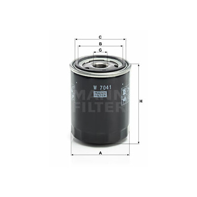 Filtro olio MANN-FILTER W 7041