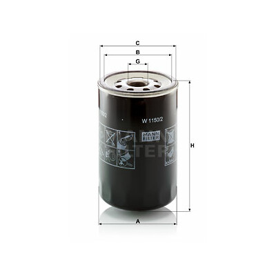 Filtro olio MANN-FILTER W 1150/2