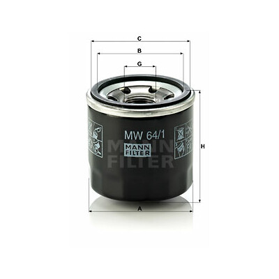 Filtro olio MANN-FILTER MW 64/1