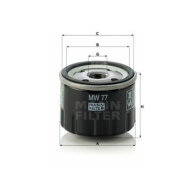 Filtro olio MANN-FILTER MW 77
