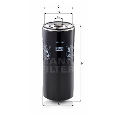 Filtro olio MANN-FILTER W 11 102