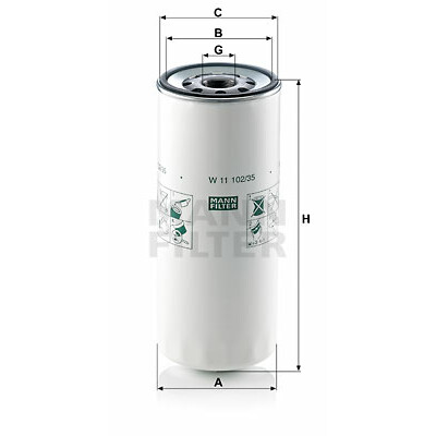 Filtro olio MANN-FILTER W 11 102/35