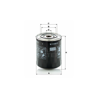 Filtro olio MANN-FILTER W 1140/11
