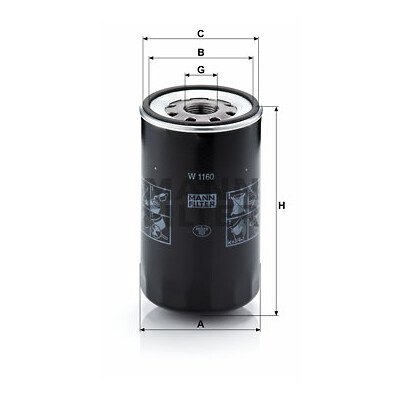 Filtro olio MANN-FILTER W 1160