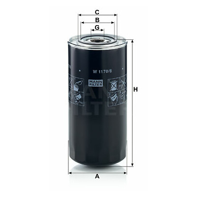 Filtro olio MANN-FILTER W 1170