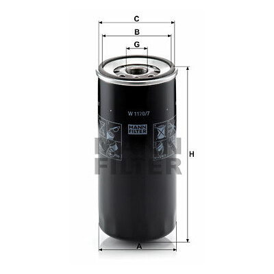 Filtro olio MANN-FILTER W 1170/7