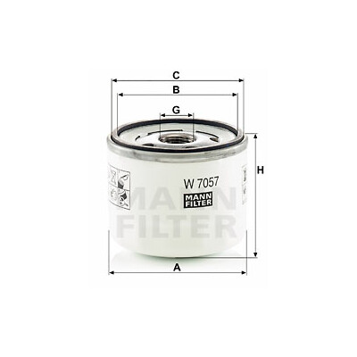 Filtro olio MANN-FILTER W 7057
