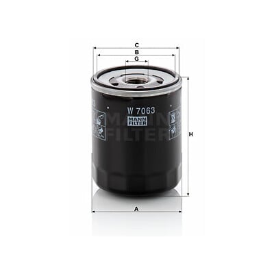 Filtro olio MANN-FILTER W 7063