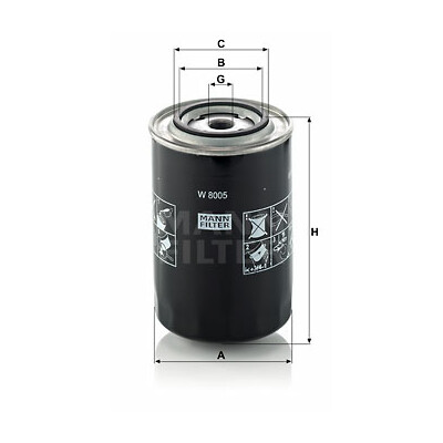 Filtro olio MANN-FILTER W 8005