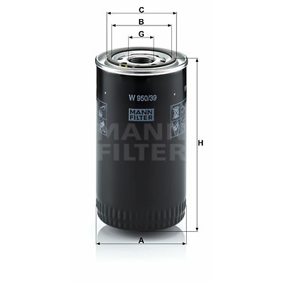 Filtro olio MANN-FILTER W 950/39