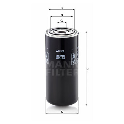 Filtro olio MANN-FILTER WD 962