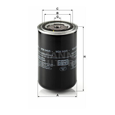 Filtro carburante MANN-FILTER WDK 940/5