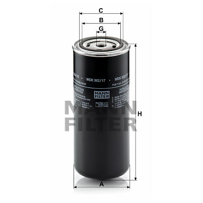Filtro carburante MANN-FILTER WDK 962/17
