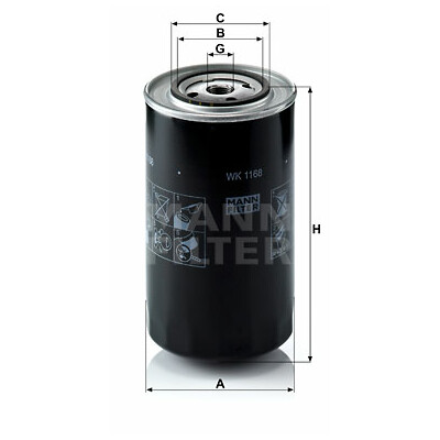 Filtro carburante MANN-FILTER WK 1168