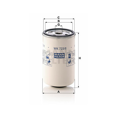 Filtro carburante MANN-FILTER WK 723/6