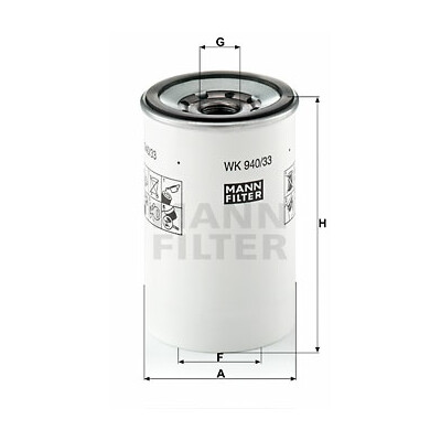 Filtro carburante MANN-FILTER WK 940/33 x