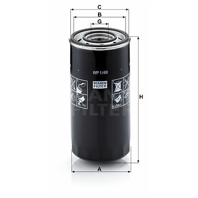 Filtro olio MANN-FILTER WP 1169