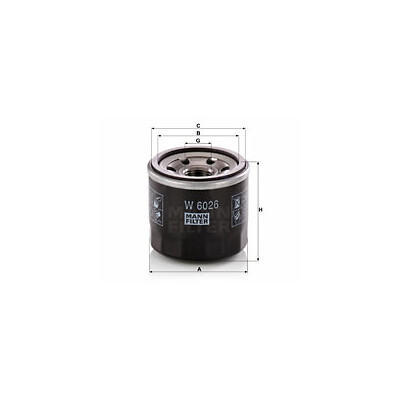 Filtro olio MANN-FILTER W 6026