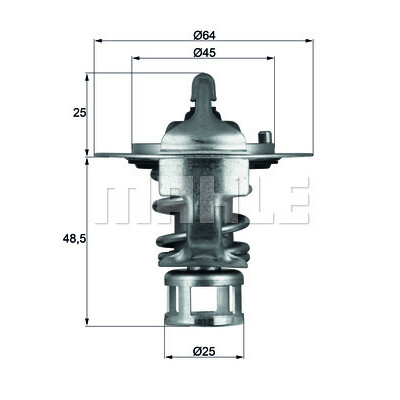 Termostato, liquido di raffreddamento MAHLE ORIGINAL TX 65 82