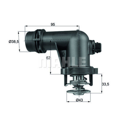 Termostato, liquido di raffreddamento MAHLE ORIGINAL TM 15 105