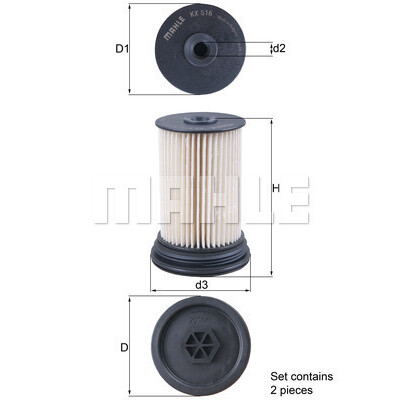 Filtro carburante MAHLE ORIGINAL KX 516/S