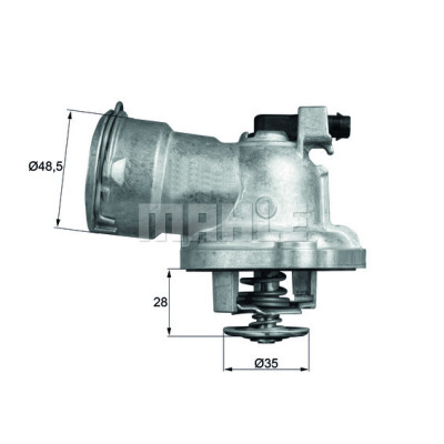 Termostato, liquido di raffreddamento MAHLE ORIGINAL TM 28 87