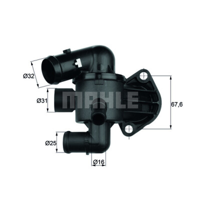 Termostato, liquido di raffreddamento MAHLE ORIGINAL TI 33 87