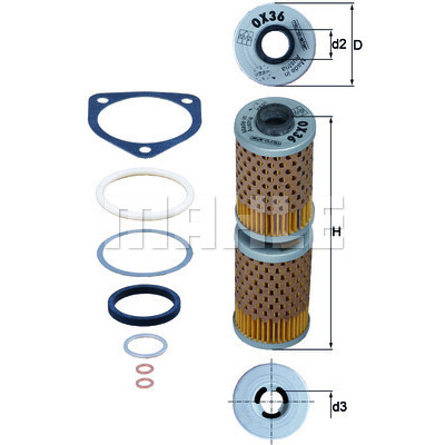 Filtro olio MAHLE ORIGINAL OX 36D