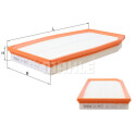 Filtro aria MAHLE ORIGINAL LX 4872
