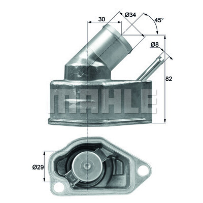 Termostato, liquido di raffreddamento MAHLE ORIGINAL TI 10 92
