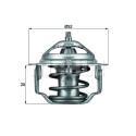 Termostato, liquido di raffreddamento MAHLE ORIGINAL TX 64 82