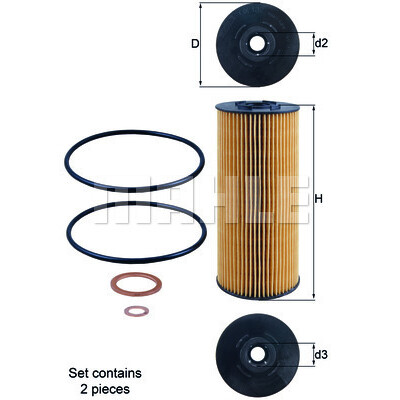 Filtro olio MAHLE ORIGINAL OX 137D1/S