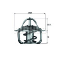 Termostato, liquido di raffreddamento MAHLE ORIGINAL TX 1 87D