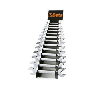 Serie di 13 chiavi a forchetta doppie (art. 55) con supporto