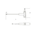 Chiave maschio disassata con impugnatura per viti a brugola Torx® T8