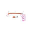 Chiave a croce colorata con testa sferica, per viti a brugola Torx®, brunita T30 Arancio