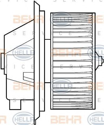 Ventilador habitáculo BEHR HELLA SERVICE