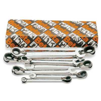 Set di 8 chiavi combinate a cricchetto reversibili