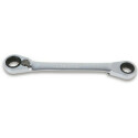 Chiave a doppio anello inclinata a cricchetto reversibile 15° 14 x 15 mm dia1 28,3 mm dia2 32,6 mm