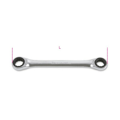Chiave a cricchetto poligonale dritta cromata 9/16 x 5/8
