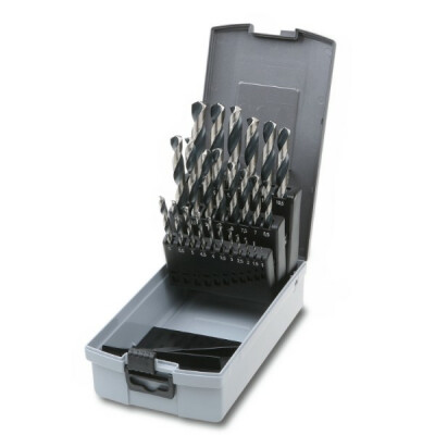 Set di punte da trapano serie corta in acciaio HSS rettificato da 25 pezzi