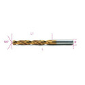 Punta in acciaio HSS-TiN serie corta completamente rettificata diametro 4 MM