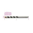 Punta per muratura serie corta in acciaio fresato, con punta in metallo duro diametro 4 MM