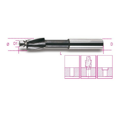 Svasatore con perno guida di grana fine, acciaio HSS diametro 20 MM