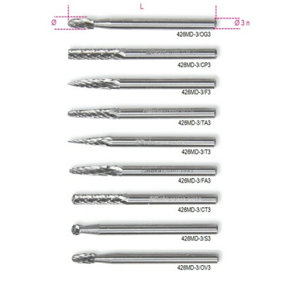 Mini fresa rotante in metallo duro da 3 mm di diametro