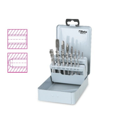 Assortimento di 14 maschi per maschiatura a macchina