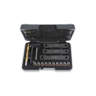 Assortimento di attrezzi per la sostituzione di filettature danneggiate sulle staffe delle pinze freno M9x1,25
