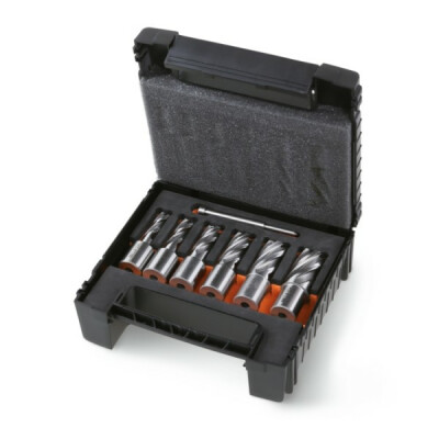 Set di 7 punte a corona Weldon, serie corta, acciaio HSS-G