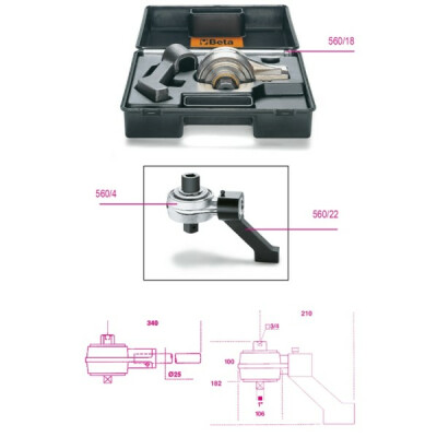 Moltiplicatore di coppia destro/sinistro e accessori, rapporto 5:1, con piede di reazione Beta 18005600042